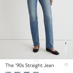 Madewell '90s Inspired Blue Straight Leg Jeans